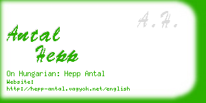 antal hepp business card